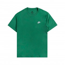 Nike Sportswear Club Left Small Logo Ανδρικη Μπλουζα Πρασινη