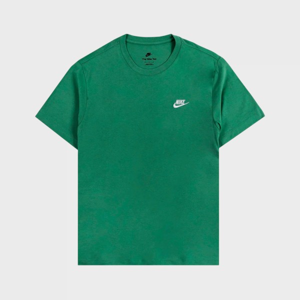 Nike Sportswear Club Left Small Logo Ανδρικη Μπλουζα Πρασινη