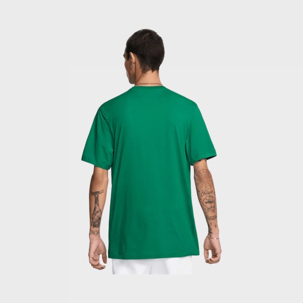 Nike Sportswear Club Left Small Logo Ανδρικη Μπλουζα Πρασινη