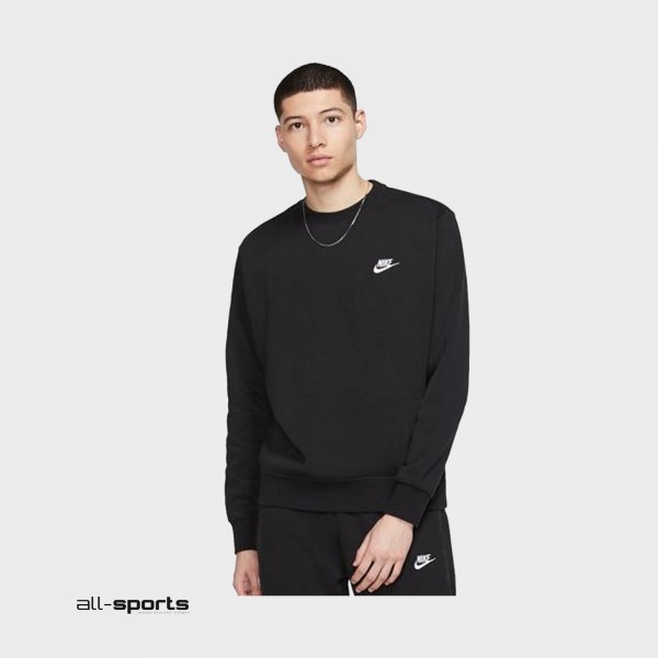 Nike Sportswear Club Crew Fleece Ανδρικη Φουτερ Μαυρη