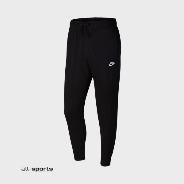Nike Sportswear Jogger Club Jersey Ανδρικο Παντελονι Λεπτο Μαυρο