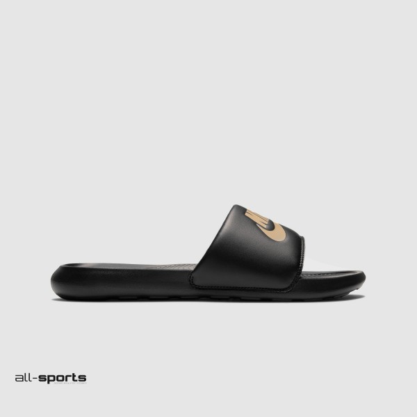 Nike Victori One Ανδρικη Παντοφλα Μαυρη - Χρυση
