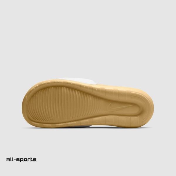 Nike Victori One Ανδρικη Παντοφλα Λευκη - Μπεζ