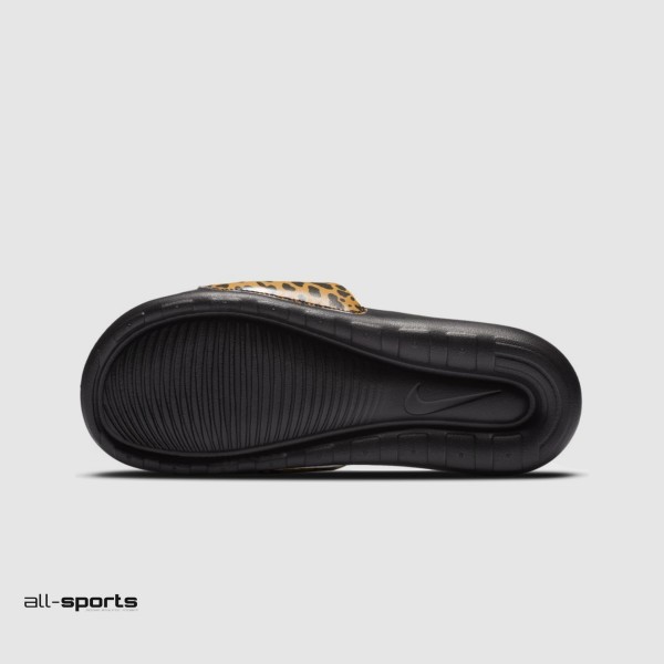 Nike Victori One Γυναικεια Παντοφλα Μαυρη - Λεοπαρ