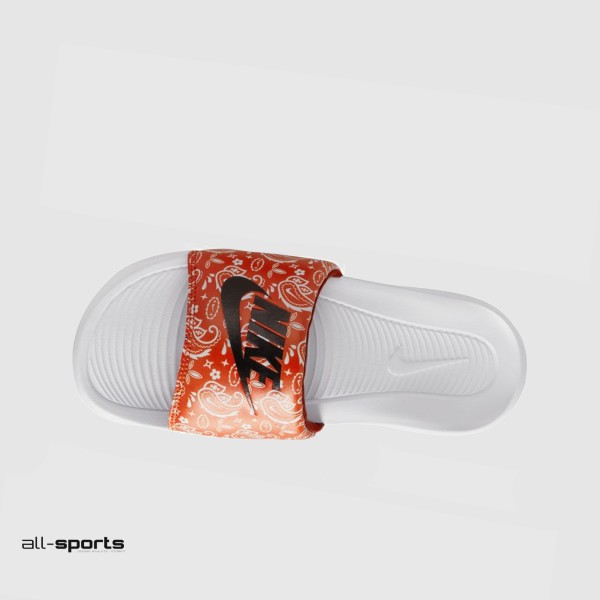 Nike Victori One Paisly Γυναικεια Παντοφλα Λευκο - Πορτοκαλι