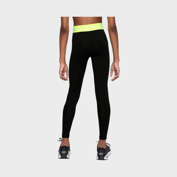 Nike Pro Dri Fit Training Εφηβικο Κολαν Μαυρο - Πρασινο