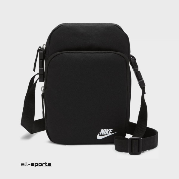 Nike Heritage Crossbody 4 Λιτρα Unisex Τσαντακι Μαυρο