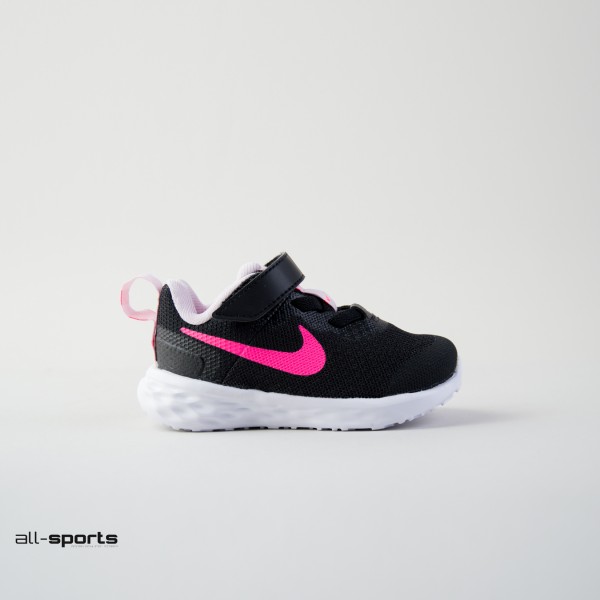 Nike Revolution 6 Βρεφικο Παπουτσι Μαυρο - Ροζ