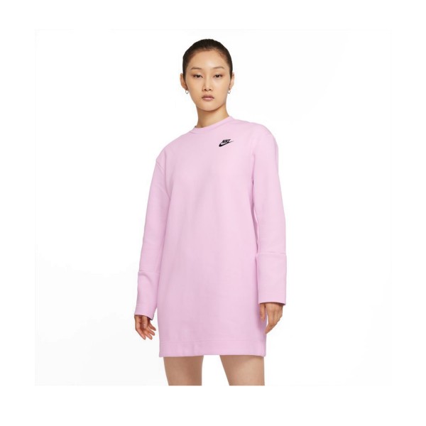 Nike Sportswear Tech Fleece Γυναικειο Φορεμα Ροζ
