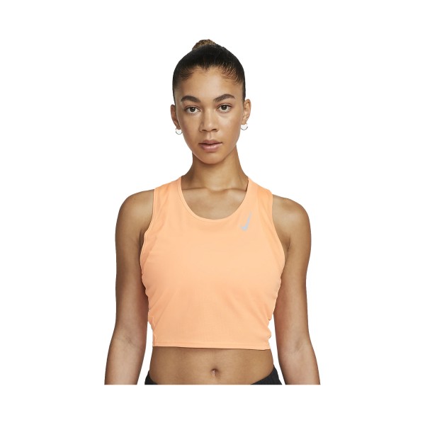 Nike Dri Fit Race Crop Γυναικειο Αμανικο Πορτοκαλι