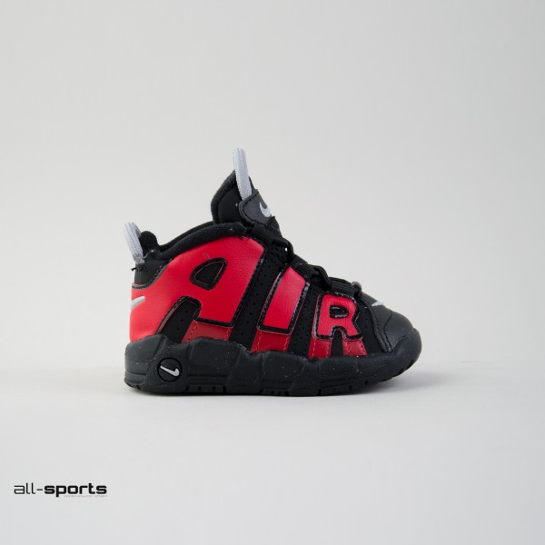Nike Air More Uptempo Pippen Βρεφικο Παπουτσι Μαυρο - Κοκκινο
