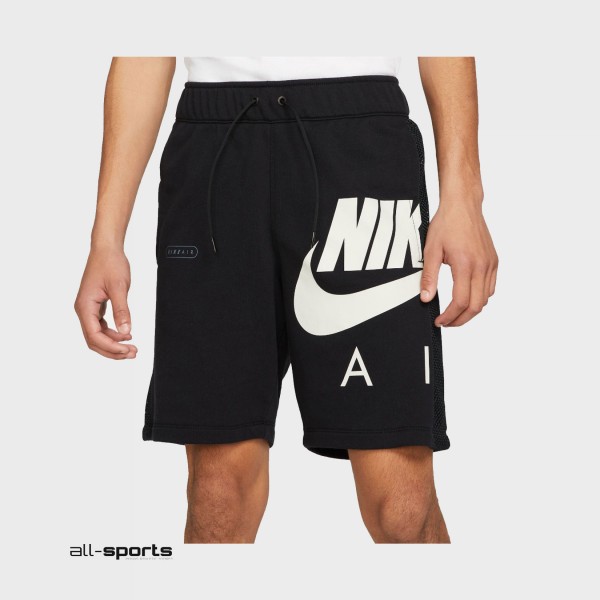 Nike Sportswear Air French Terry Ανδρικη Βερμουδα Μαυρη