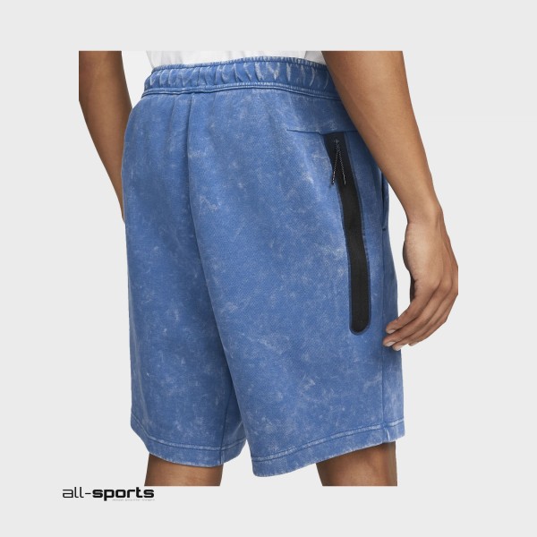 Nike Sportswear Tech Fleece Washed Ανδρικη Βερμουδα Μπλε