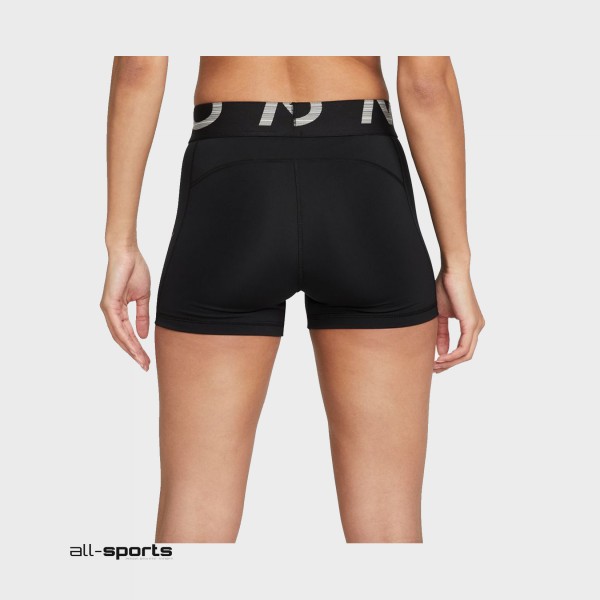 Nike Pro Dri Fit 3'' Graphic Γυναικειο Σορτσακι Μαυρο