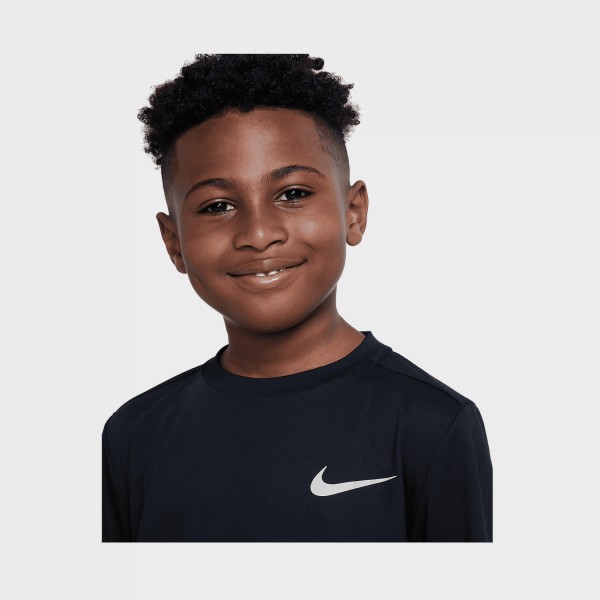 Nike Sportswear Dri Fit Poly Training Long Sleeve Παιδικη Μπλουζα Μαυρη