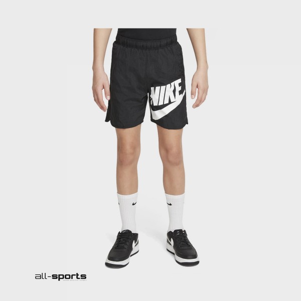 Nike NSW Woven HBR Εφηβικο Σορτς Μαυρο