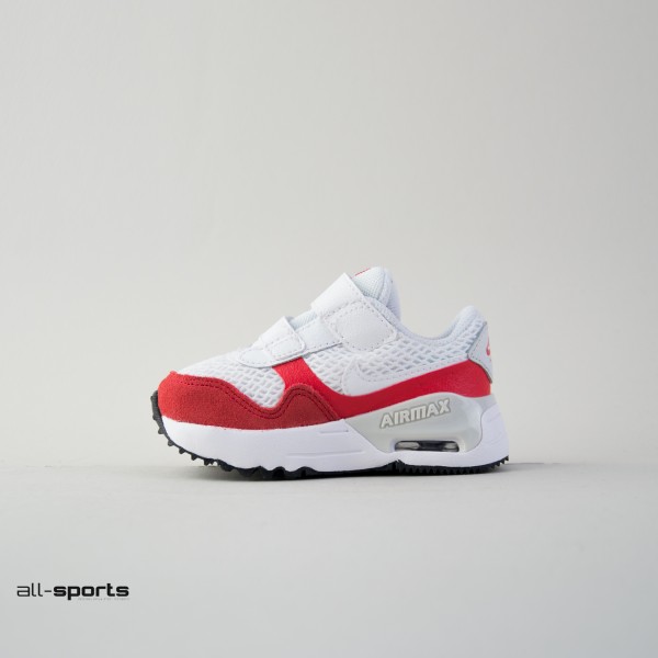 Nike Air Max SYSTM Βρεφικο Παπουτσι  Λευκο - Κοκκινο