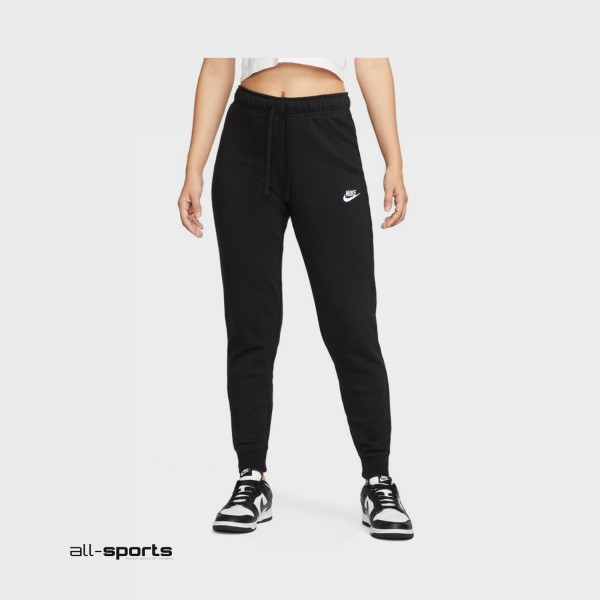 Nike Sportswear Club Mid Rise Γυναικείο Παντελόνι Μαυρο