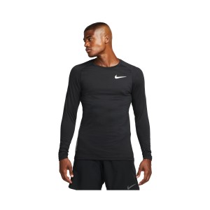 Nike Pro Dri Fit Warm Up Crew Neck Ανδρικη Μπλουζα Μαυρη