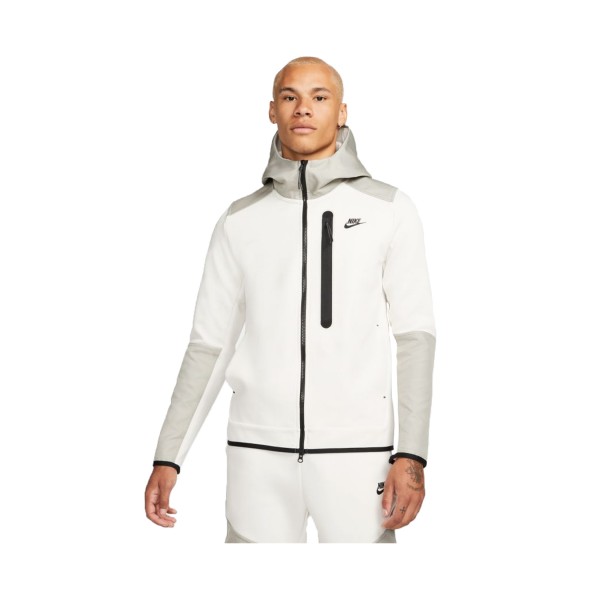 Nike Tech Fleece Overlay FZ Ανδρικη Ζακετα Λευκο Παγου