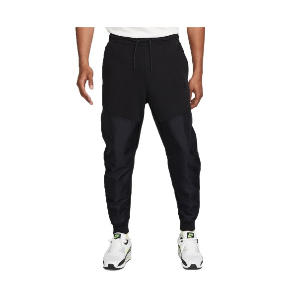 Nike Sportswear Tech Fleece Overlay Ανδρικο Παντελονι Μαυρο