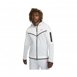 Nike Sportswear Tech Fleece FZ Ανδρικη Ζακετα Λευκη - Γκρι