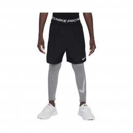 Nike Pro Warm Dri Fit Παιδικο Κολαν Γκρι