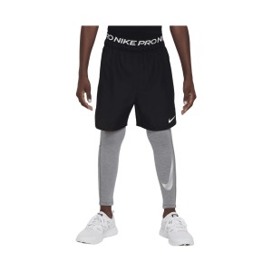 Nike Pro Warm Dri Fit Παιδικο Κολαν Γκρι