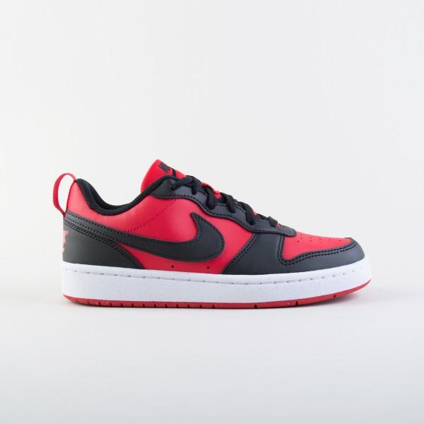 Nike Court Borough Low Recraft Unisex Εφηβικο Παπουτσι Κοκκινο - Μαυρο