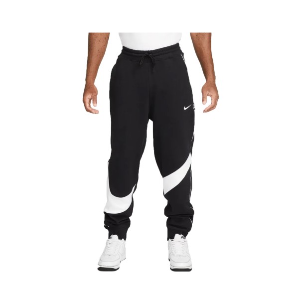 Nike Sportswear Swoosh Fleece Ανδρικο Παντελονι Μαυρο 
