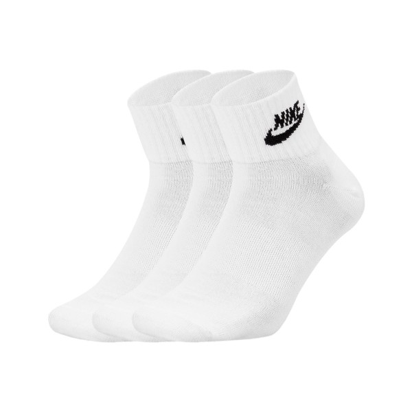 Nike Sportswear Everyday Essentials Ankle 3 Ζευγη Unisex Καλτσες Λευκες