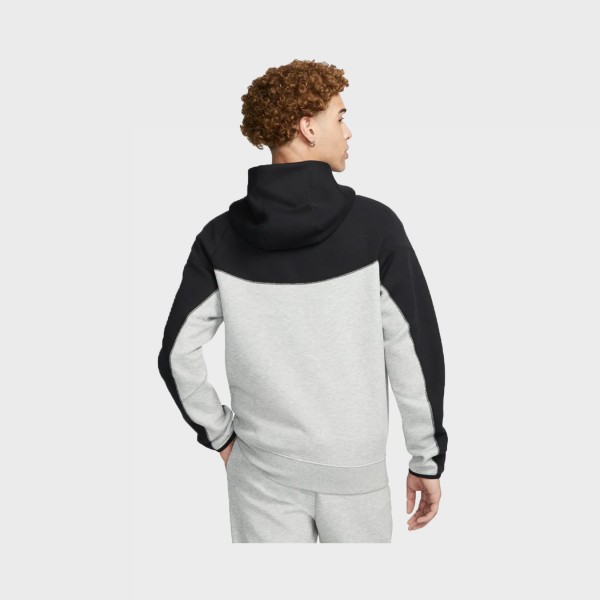 Nike Sportswear Tech Fleece Hooded Ανδρικη Ζακετα Γκρι - Μαυρο