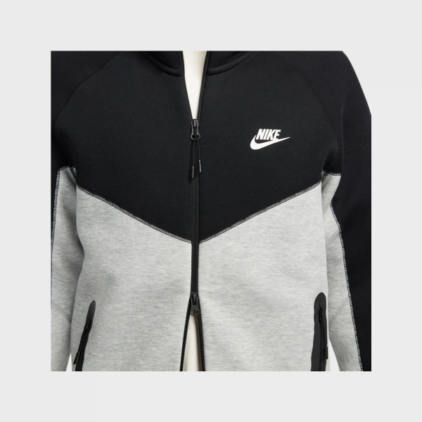 Nike Sportswear Tech Fleece Hooded Ανδρικη Ζακετα Γκρι - Μαυρο