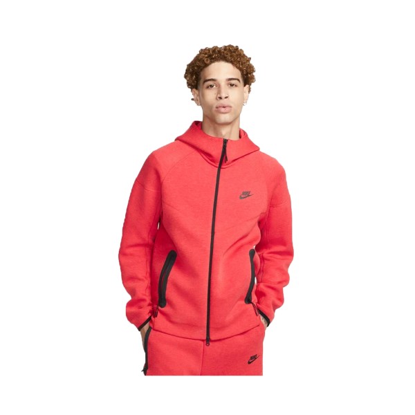 Nike Sportswear Tech Fleece Hooded Ανδρικη Ζακετα Κοκκινη