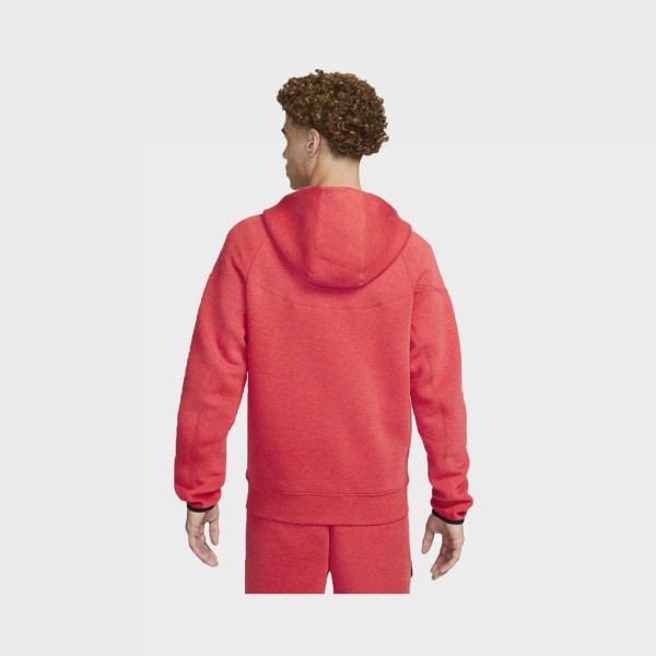 Nike Sportswear Tech Fleece Hooded Ανδρικη Ζακετα Κοκκινη