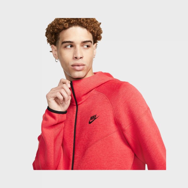 Nike Sportswear Tech Fleece Hooded Ανδρικη Ζακετα Κοκκινη