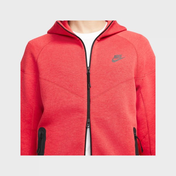 Nike Sportswear Tech Fleece Hooded Ανδρικη Ζακετα Κοκκινη