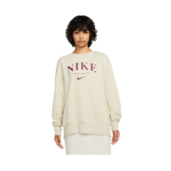 Nike Sportswear Phoenix Fleece Oversized Γυναικεια Μπλουζα Εκρου