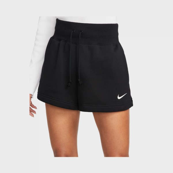 Nike Sportswear Phoenix Fleece High Waist Γυναικειο Σορτσακι Μαυρο