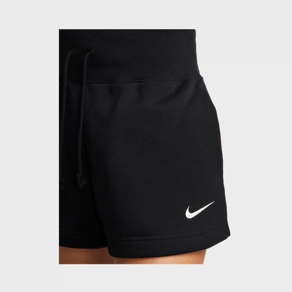 Nike Sportswear Phoenix Fleece High Waist Γυναικειο Σορτσακι Μαυρο