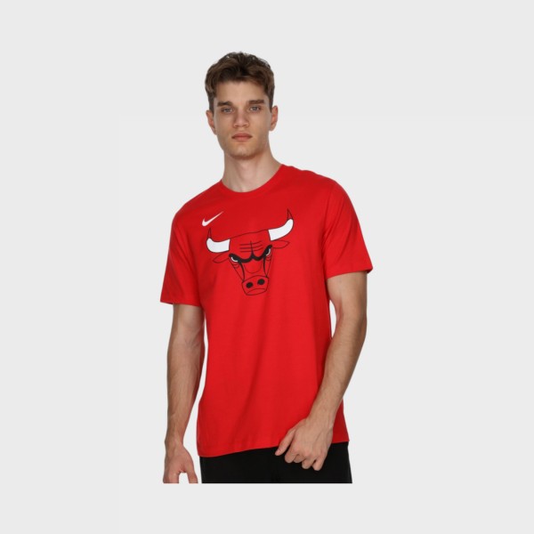 Nike NBA Chicago Bulls Essentials Logo Ανδρικη Μπλουζα Κοκκινη