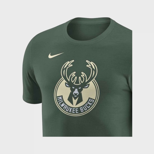 Nike Jordan Milwaukee Bucks Big Logo Ανδρικη Μπλουζα Πρασινη