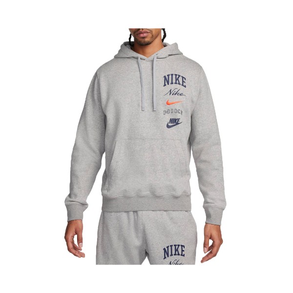 Nike Sportswear Varsity Letter Hooded Ανδρικο Φουτερ Γκρι