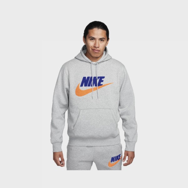 Nike Sportswear Club Fleece Hooded Pullover Ανδρικη Φουτερ Γκρι