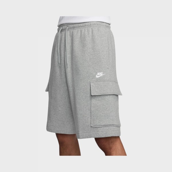 Nike Sportswear Club Fleece Cargo Look Ανδρικη Βερμουδα Γκρι