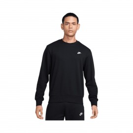 Nike Sportswear Club French Terry Crew Neck Ανδρικη Μπλουζα Μαυρη