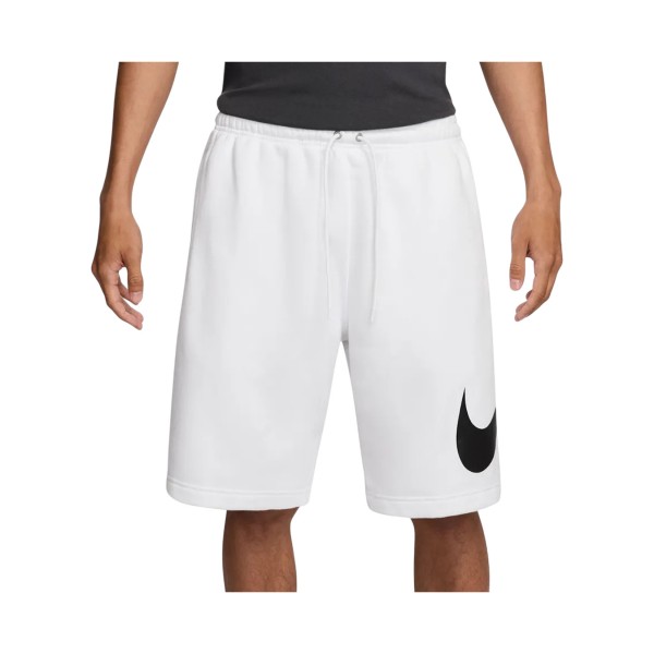 Nike Sportswear Club Fleece Swoosh Logo Ανδρικη Βερμουδα Λευκη