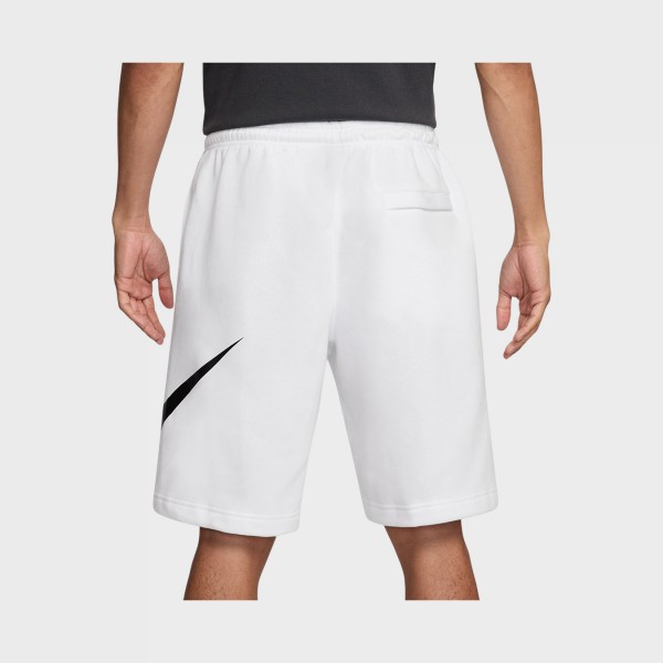 Nike Sportswear Club Fleece Swoosh Logo Ανδρικη Βερμουδα Λευκη