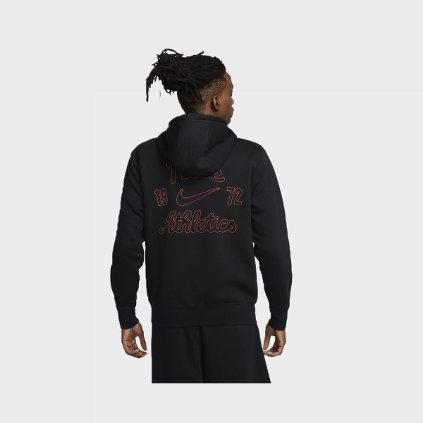 Nike Sportswear Club Fleece Varsity Letters Hooded Ανδρικη Ζακετα Μαυρη