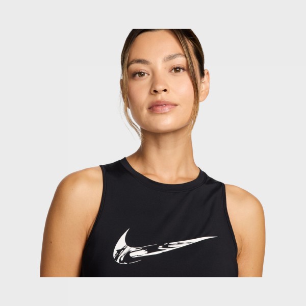 Nike Dri Fit One Training Γυναικεια Αμανικη Μπλουζα Μαυρη